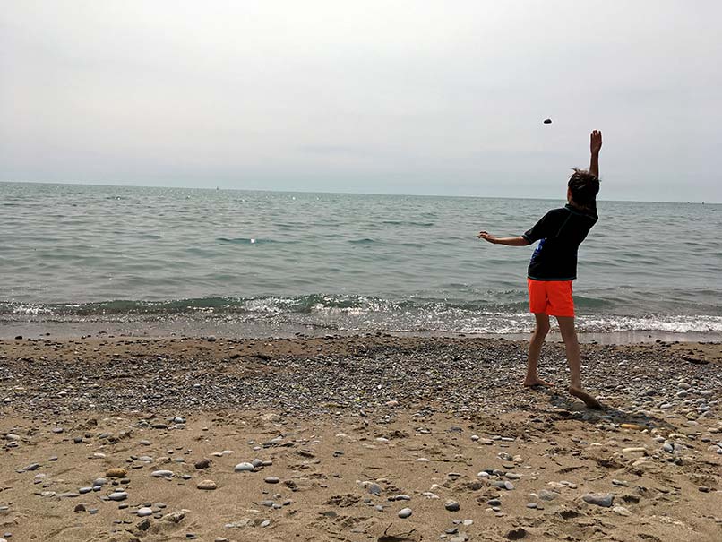 Throwing stones in Lake Ontario